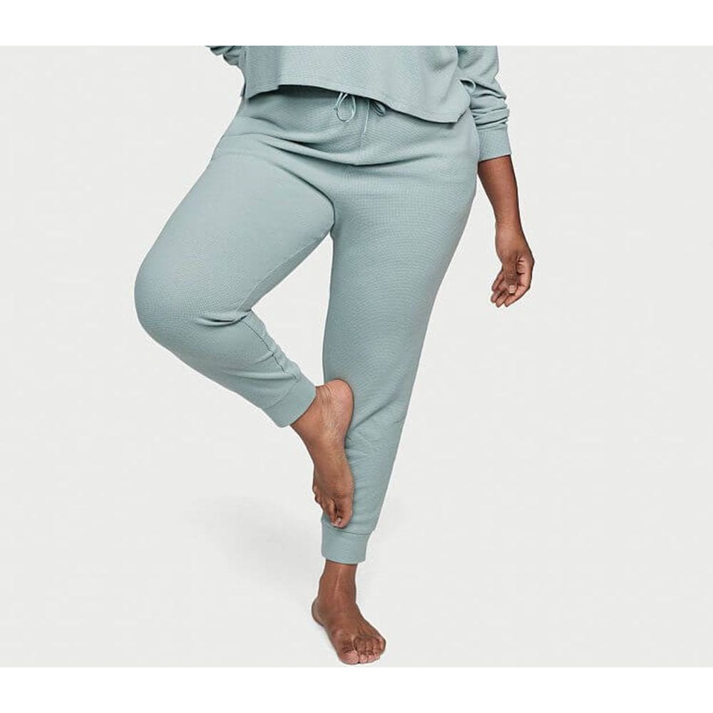Calça Jogger De Pijama Victorias Secret Henley Waffle Glow