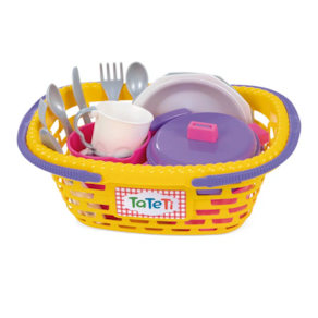 Brinquedo Kit Cestinha Minhas Louças Para Meninas Tateti