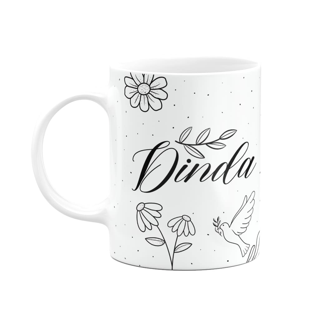 Caneca de Dindos - Dinda - M3 - 325ml Branca
