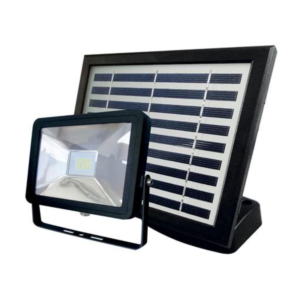 Refletor Taschibra Led Solar Com Sensor 3000K Preto