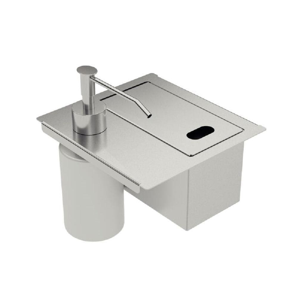 Porta Esponja Tramontina com Tampa e Dosador Aço Inox 94534026