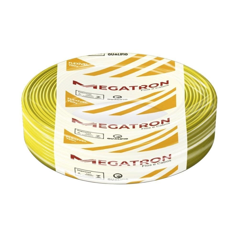 Cabo Flexível Megatron 4MMx100M Rolo 750V Amarelo