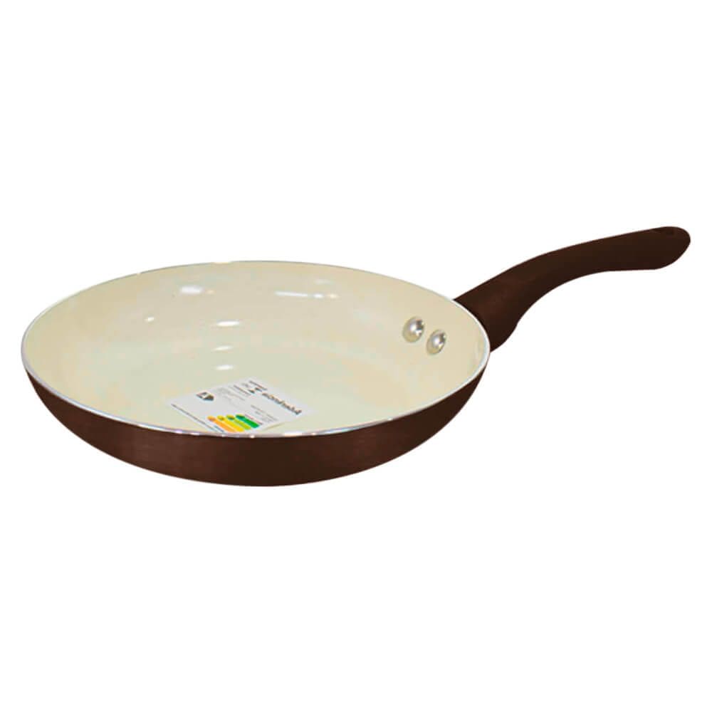 Frigideira Antiaderente Cerâmica de Indução Marrom Roma Plus 24cm - Casambiente
