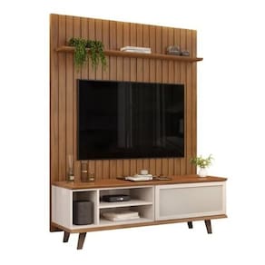 Rack Bistrol 1 Porta com Painel para Tv ate 50 Polegadas Pratic Freijó e Off White 143cm