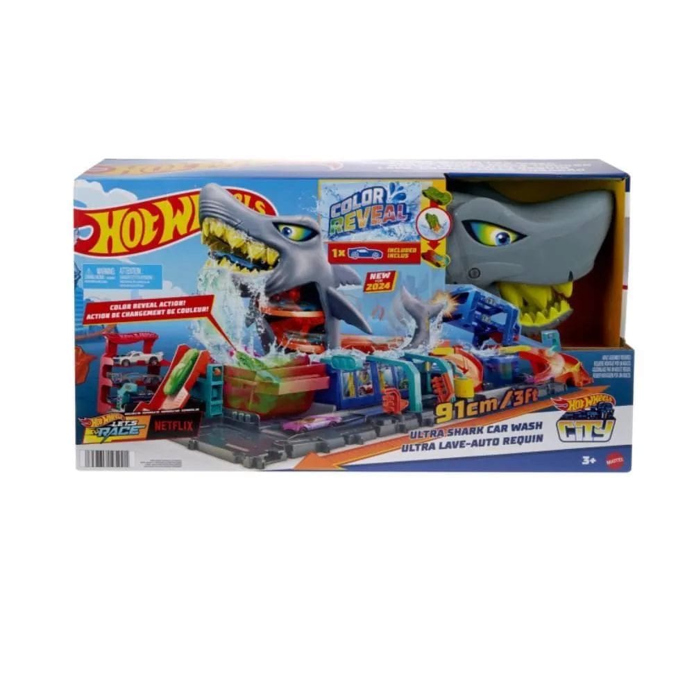 Htn82 Pista Lava-Rápido Mega Tubarão Hot Wheels City