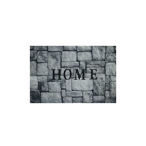 Capacho Tapete de Porta Entrada Home Cinza 40x60cm