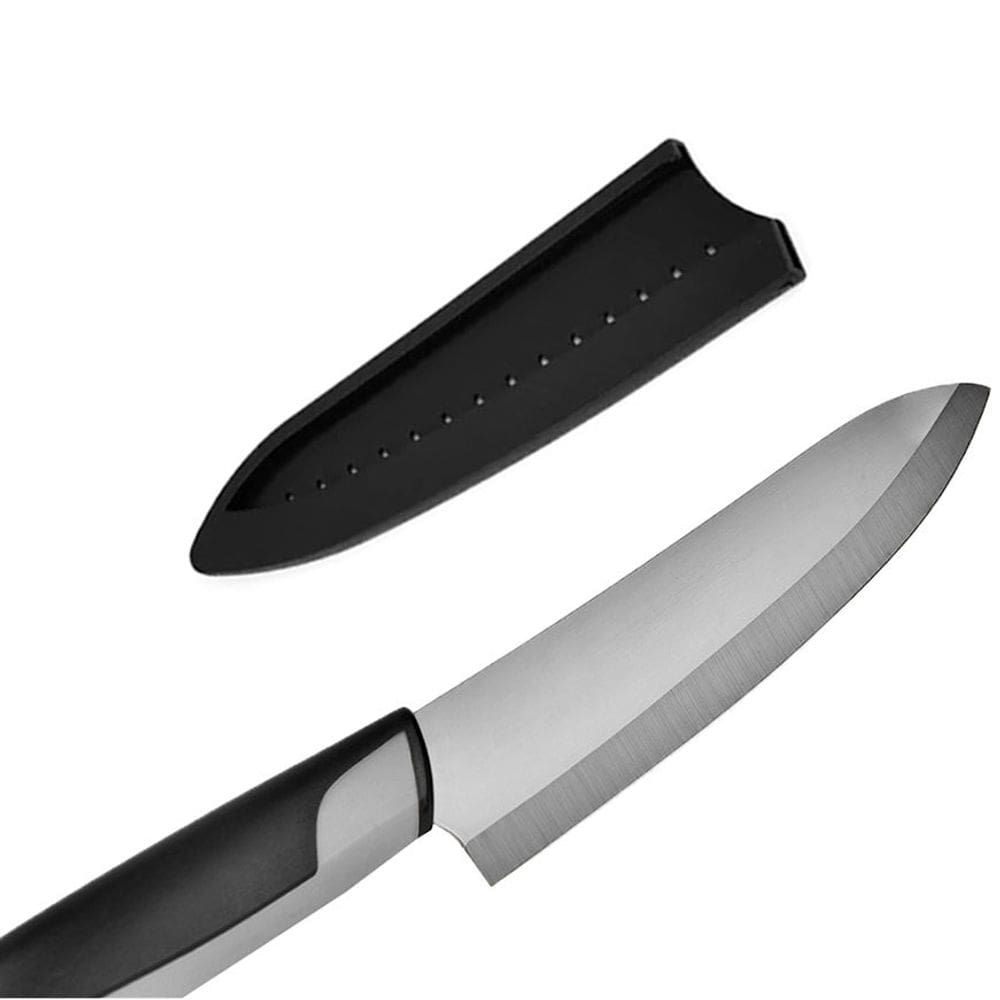 Faca de Ceramica CHEF 6" Preta Carnes Peixes Verduras Frutas