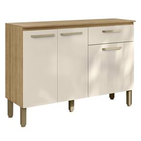 Balcão de Cozinha Com Tampo 120cm Louis Plus Freijó/Soft Z06 - Mpozenato