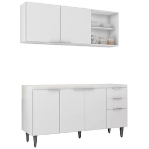 Armário de Cozinha CP01 Para Pia 150cm Pérola Z34 Branco - Mpozenato