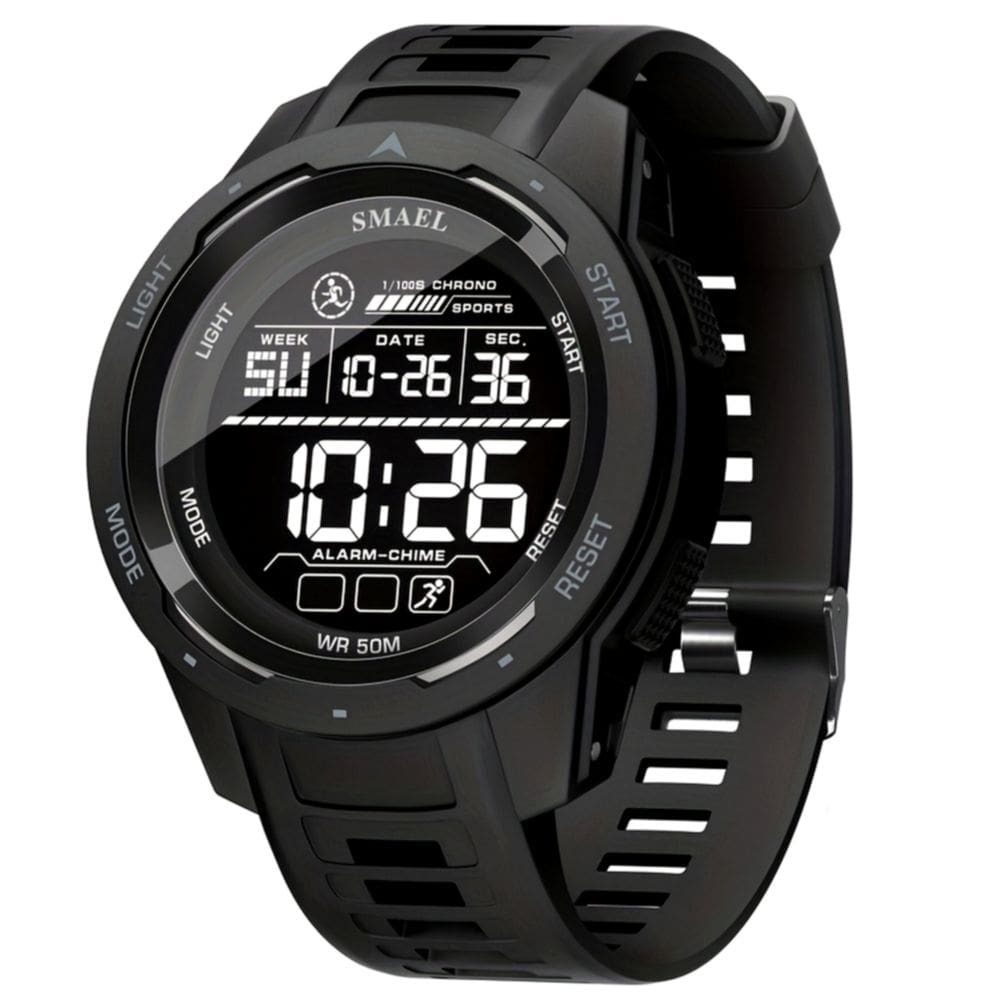 Relógio Esportivo Multifuncional Display LED com Pulseira TPU À Prova D`água