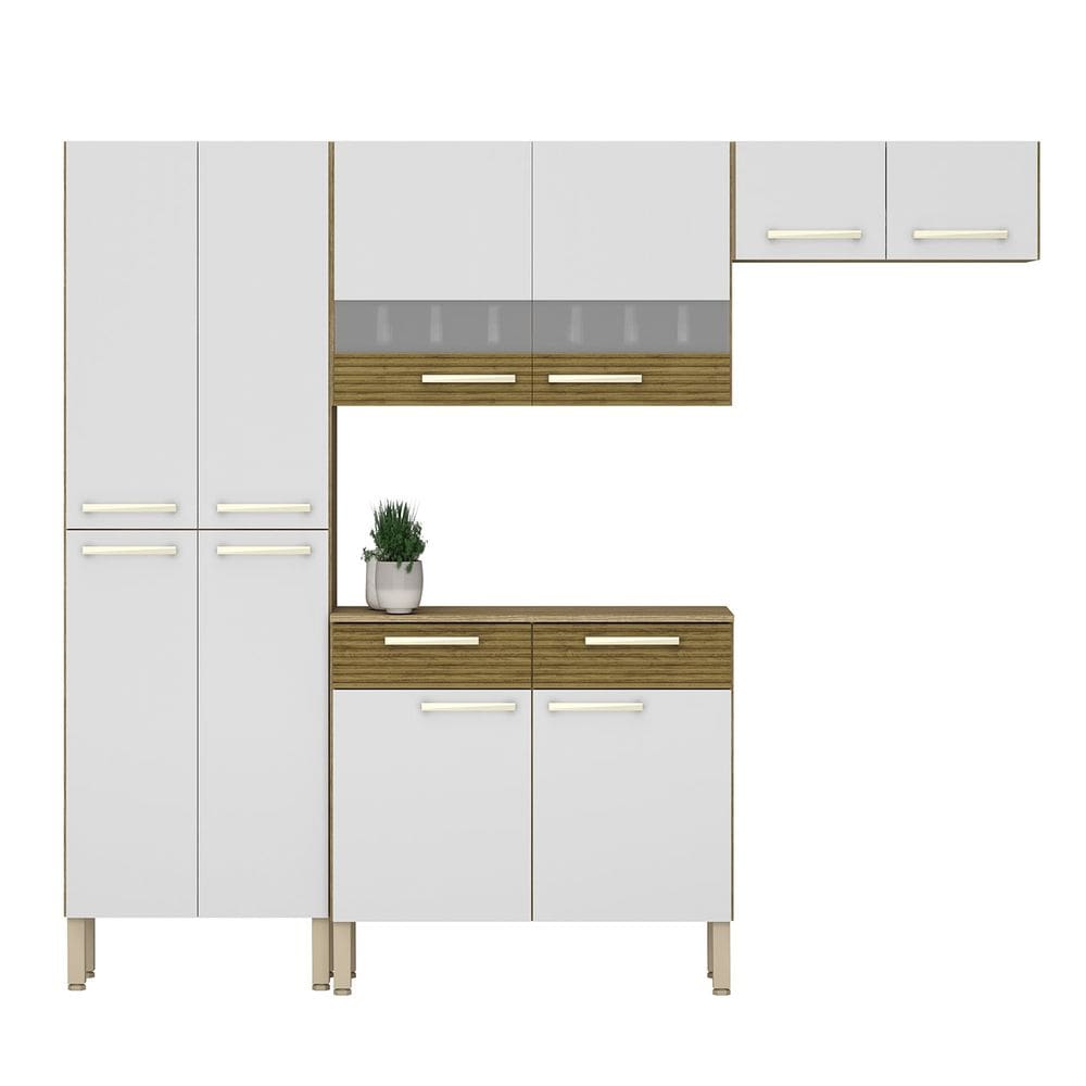 Cozinha Compacta Com Balcão 221cm Vivian Freijó/Supremo Z06 - Mpozenato