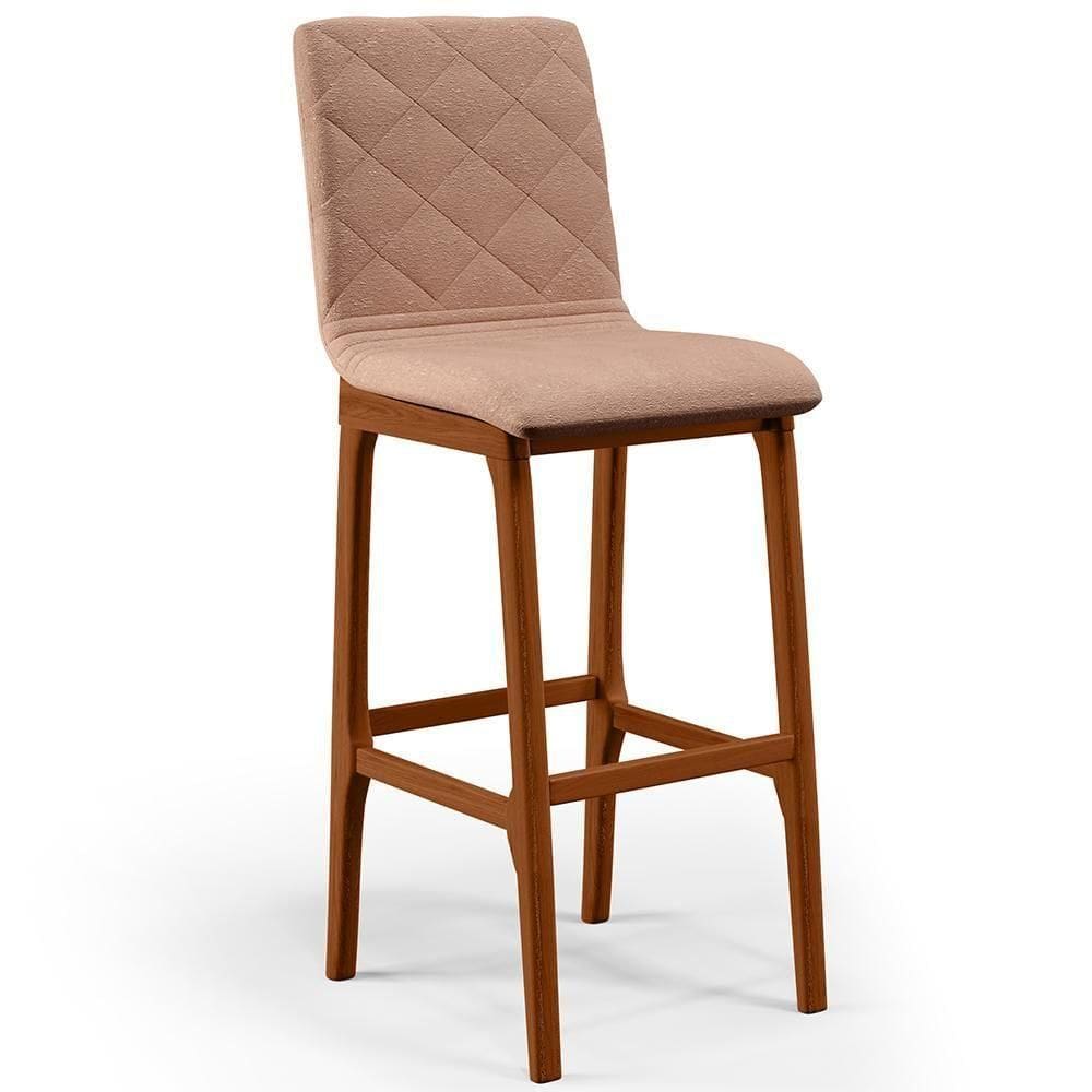 Banqueta Alta Para Cozinha Sala De Jantar Zoe B04 Rosê