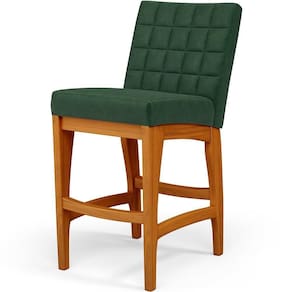 Banqueta Baixa Cozinha Bancada L02 Verde Musgo