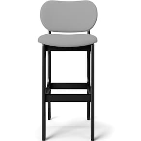 Banqueta Alta Para Cozinha Madeira Fixa Betta L02 Preto Facto Cinza - Lyam Decor