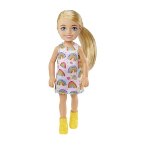 Boneca Barbie Chelsea Blonde com vestido estampado de arco-íris de 3 anos ou mais