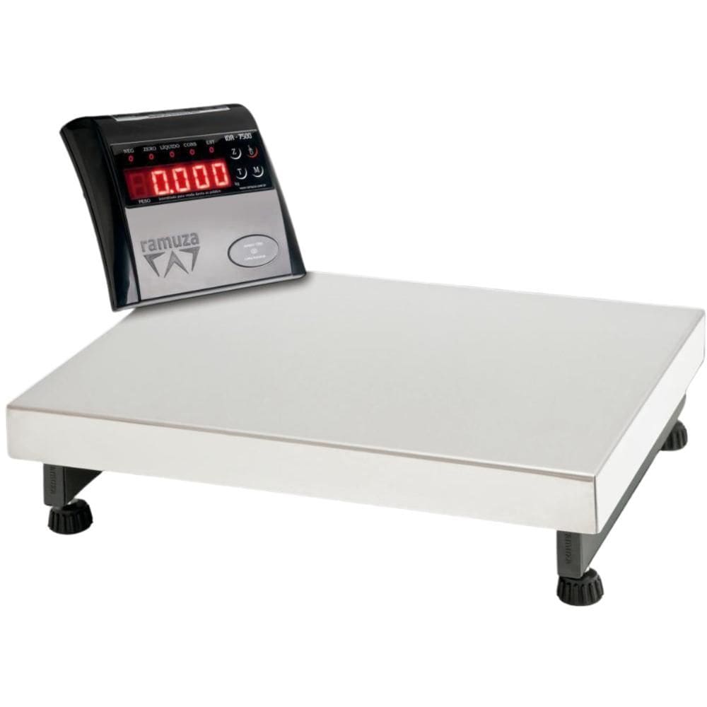 Balança Industrial 50kg Painel Digital Plataforma 40x40 Inmetro Ramuza