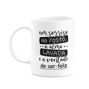 Caneca Motivação - Um sorriso no rosto - 325ml