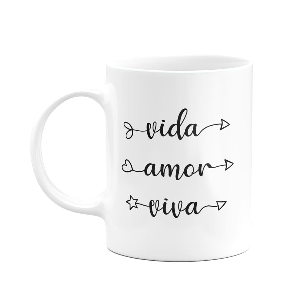 Caneca Motivação - Vida Amor Vida - 325ml