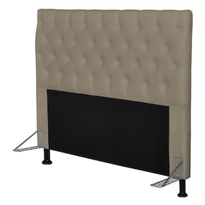 Cabeceira Casal 140Cm Cristal Corino Areia - Js Móveis