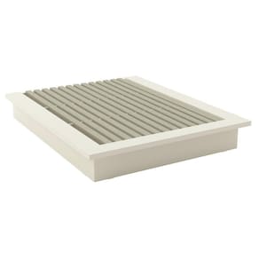 Cama De Madeira Para Colchão Casal Ou Queen Flutuante 100% Mdf Tw22 Off White