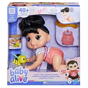 Boneca eletrônica rastejante Baby Alive Crawl `n Play Katie Kat