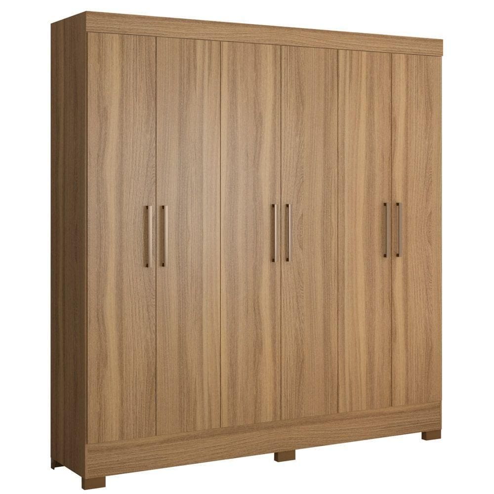 Guarda Roupa Casal 6 Portas 3 Gavetas Pratico Amendola Touch