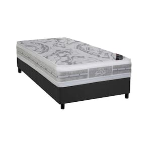 Cama Box Solteiro: Colchão Molas Ensacadas Castor Super Luxo Látex Plush + Base Gray(88X188)