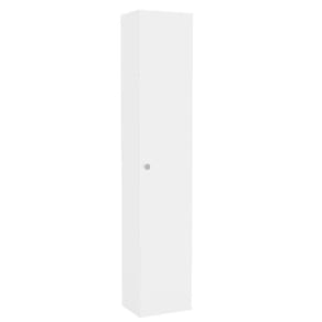 Armário Multiuso Para Lavanderia Duo 1 Porta Com Suporte Para Vassoura Branco