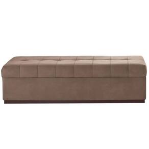 Baú Recamier Gomado Herval Mh-3724 160 Cm (largura) Madeira Eucalipto Estofado Marrom B1 Base Imbuia