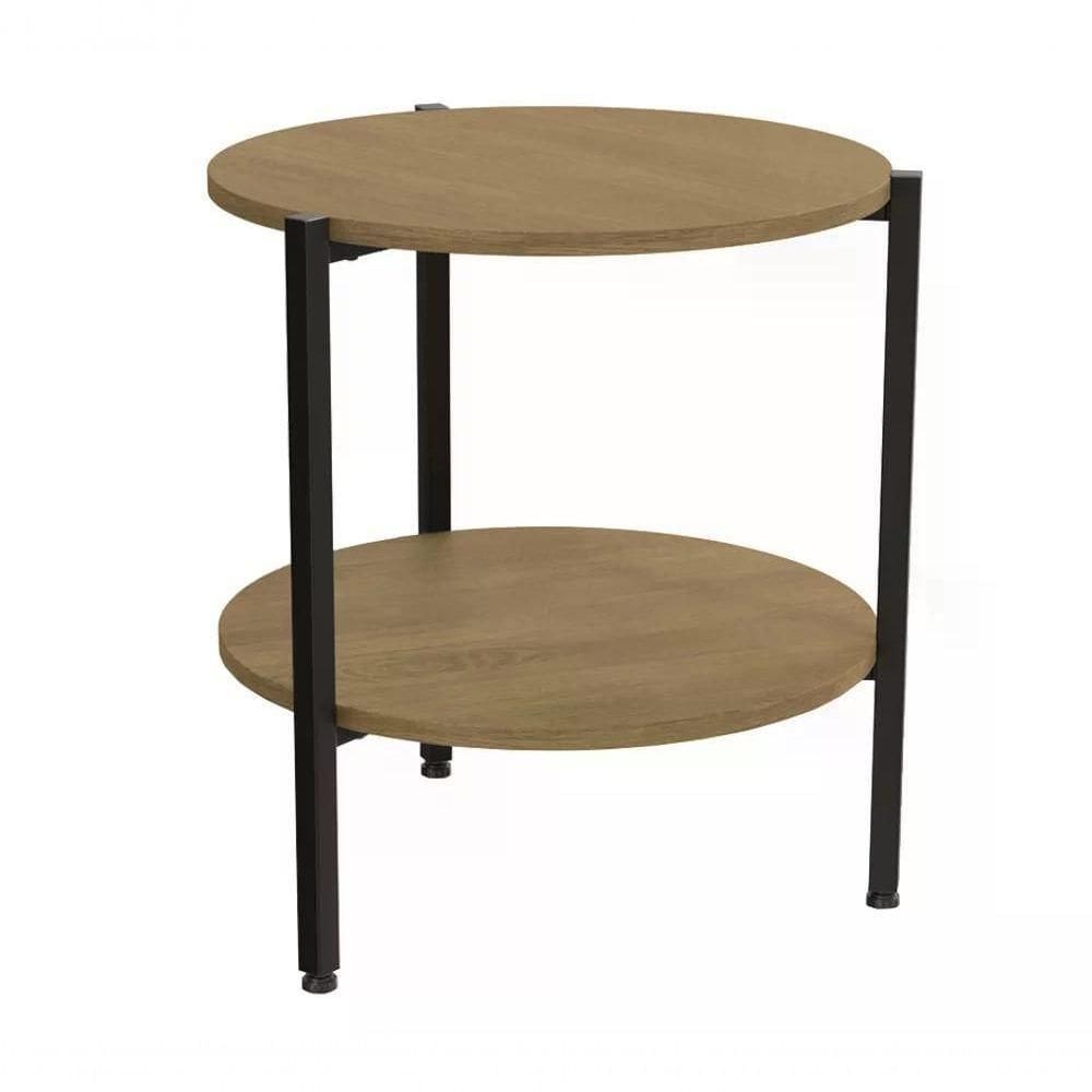Mesa De Centro 1 Prateleira Crome Li017 Freijo Preto Kappesb
