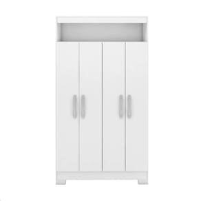 Armário Multiuso 4 Portas E Nicho Nt4040 Com Pés Notável Branco - Rosa -