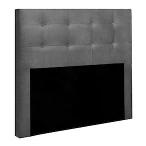 Cabeceira Casal Cama Box 140x129 Cm Suede Cinza Sbl Cinza