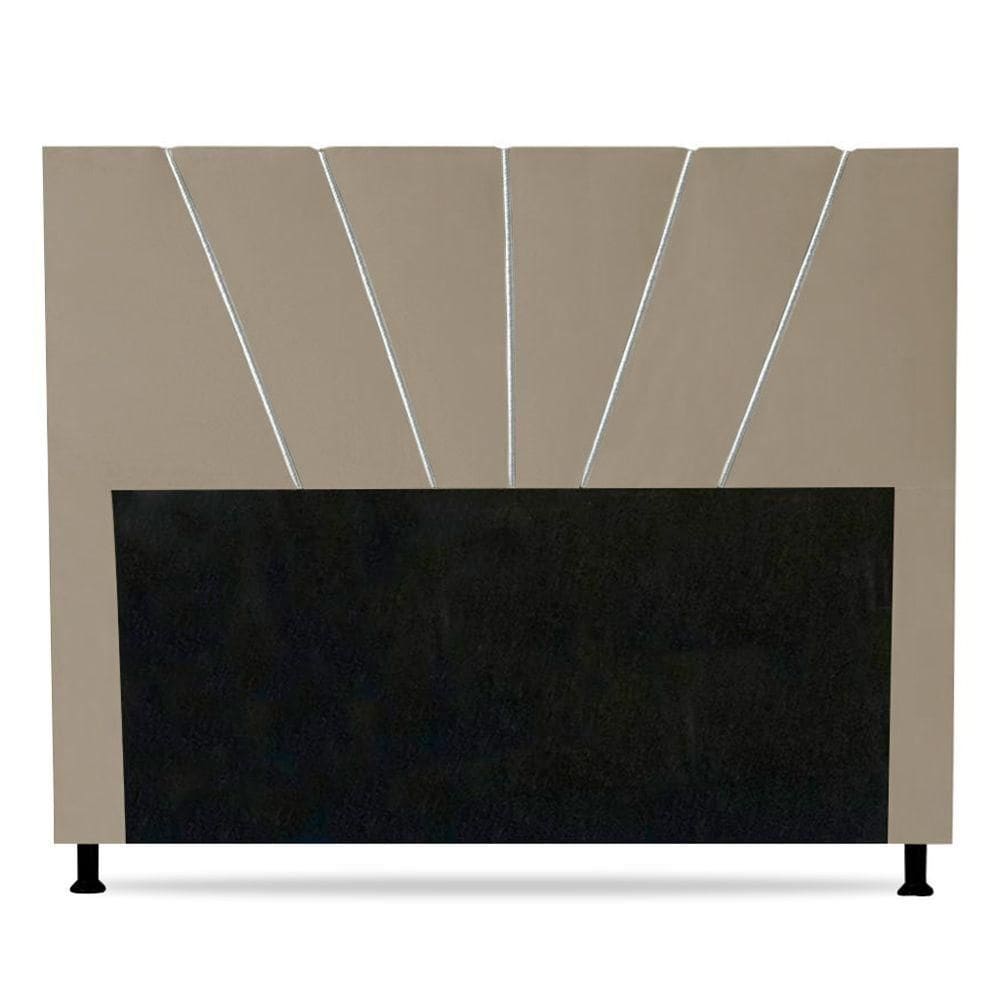 Cabeceira Cama Box Casal Dallas 140Cm Suede Bege - Abmaza