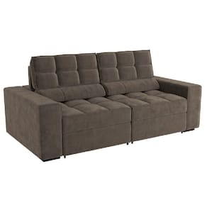 Sofá Deluxe Com Molas Ensacadas E Reclinável Kappesberg Marrom