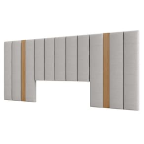 Cabeceira Para Cama Box Casal 300Cm Dalla D01 Freijó