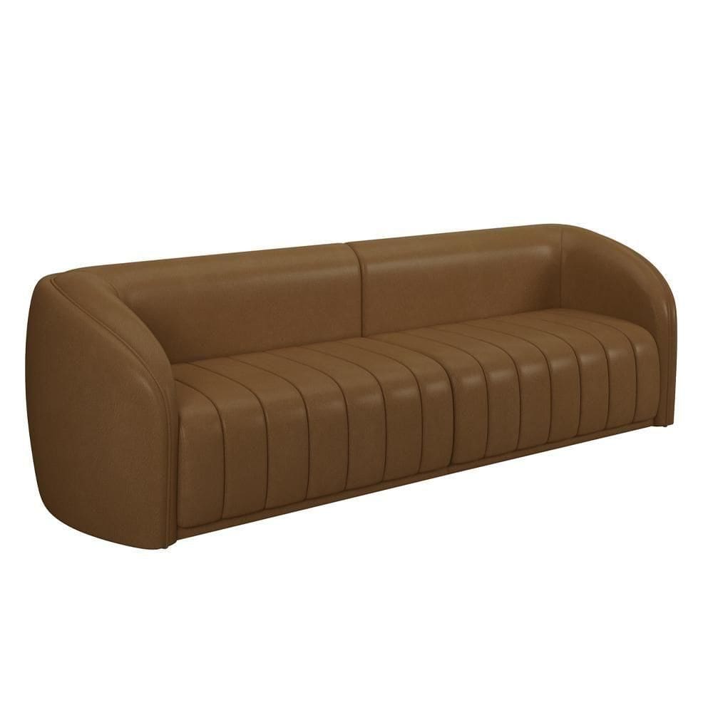 Sofá 04 Lugares Para Sala De Estar 292 Cm Lazio M03 Couríssimo Whisky - Lyam Decor
