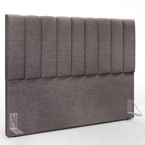 Cabeceira Cama Box Casal King 195 Cm Linho Cinza Escuro