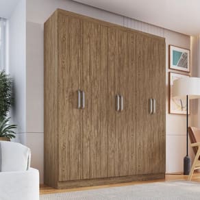 Guarda Roupa Casal 6 Portas E 2 Gavetas Internas Rp3624 Decibal Wood Wood