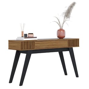 Aparador Decorativo 01 Gaveta Delta C04 Preto Noce Milano