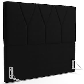 Cabeceira Cama Box Casal 140 Cm Aurora W01 Suede Preto