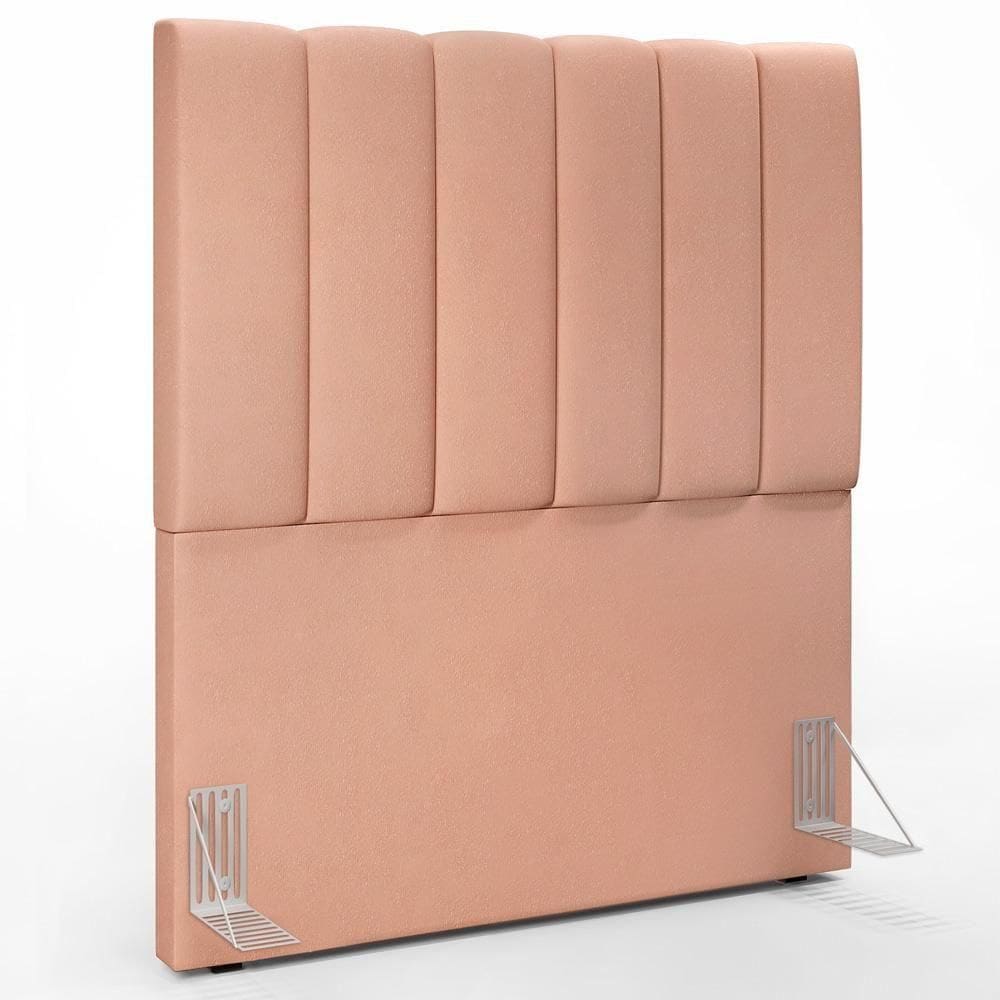 Cabeceira Cama Box Solteiro 100 Cm Dália W01 Linho Rosê