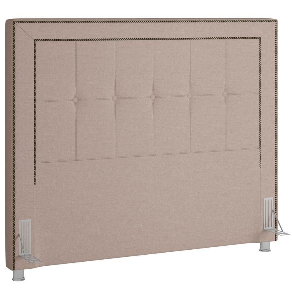 Cabeceira Cama Box Casal 140cm P05 Atenas Linho Bege Areia