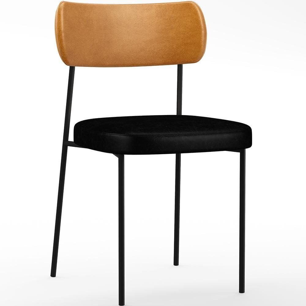 Cadeira Para Cozinha Sala De Jantar Melina L02 Preto Whisky