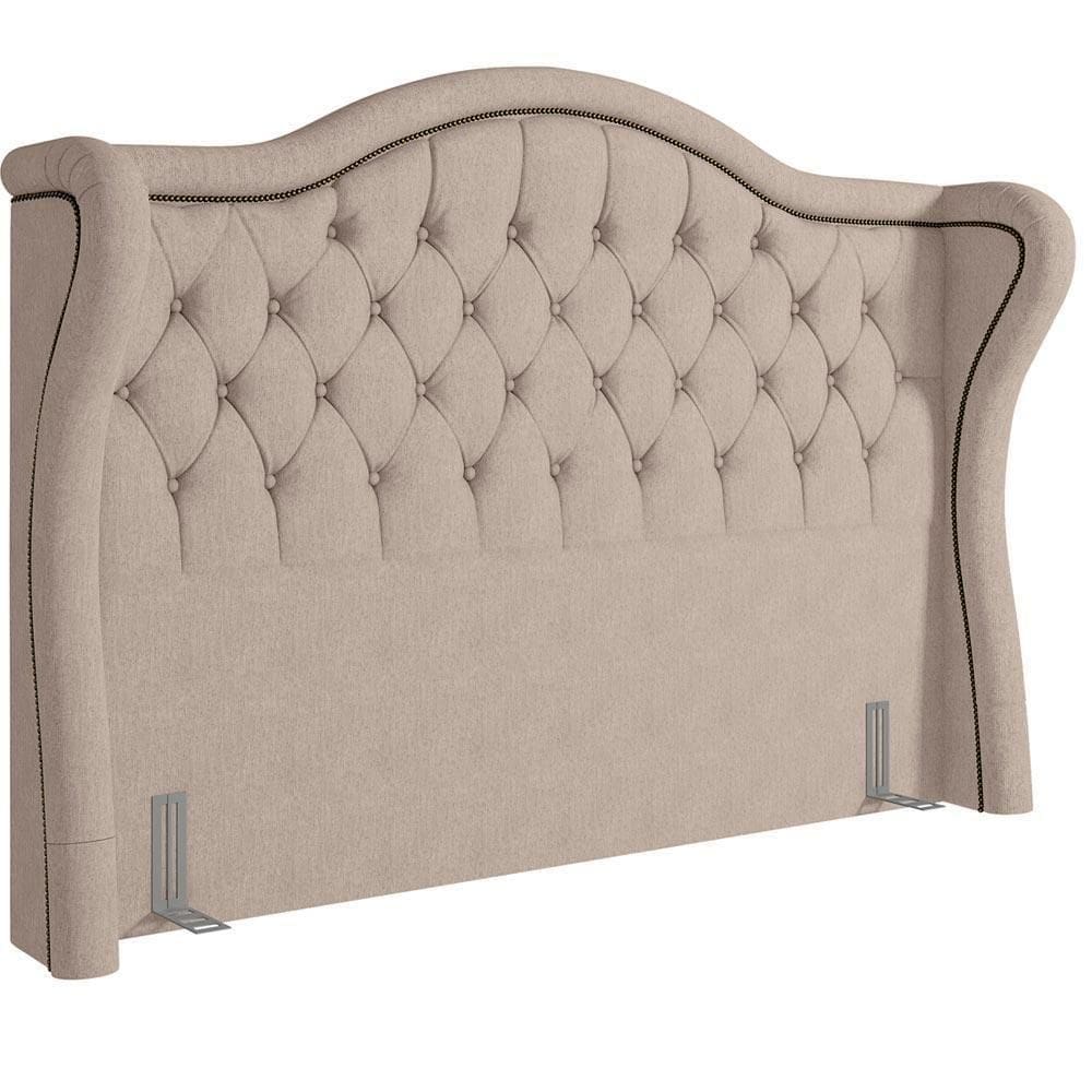 Cabeceira Cama Box Casal 140cm P05 Lisboa Linho Bege