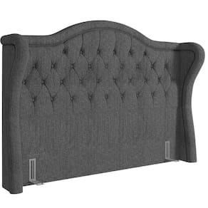 Cabeceira Cama Box Casal King 195cm P05 Lisboa Cinza Escuro