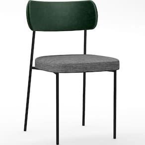 Cadeira Sala De Jantar L02 Verde Musgo Cinza Escuro