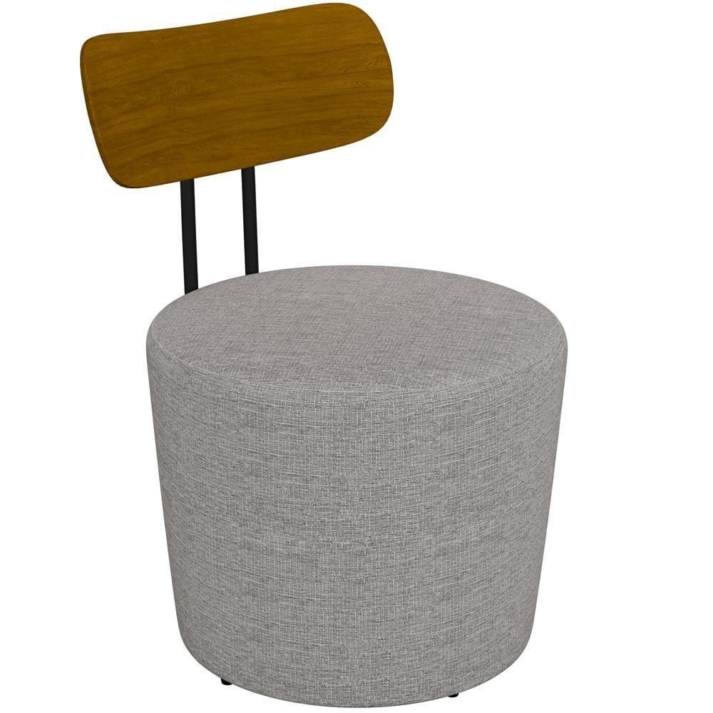 Poltrona Base Fixa Luara M03 Linho Cinza