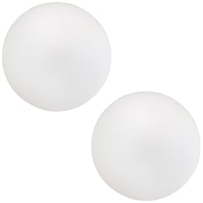 Kit 02 Assentos Redondo Banqueta Cadeira Estofados Poltronas H02 Corino Branco 39 Cm - Lyam Decor