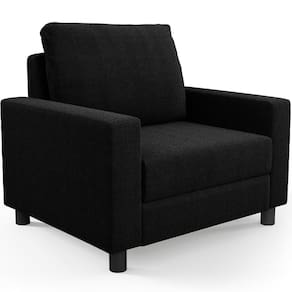 Kit 02 Poltronas Decorativa Para Sala De Estar E Recepção Malta L02 Bouclê Preto