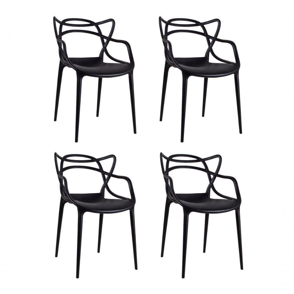 Conjunto Com 4 Cadeira Allegra Solna Masters Sala Jantar